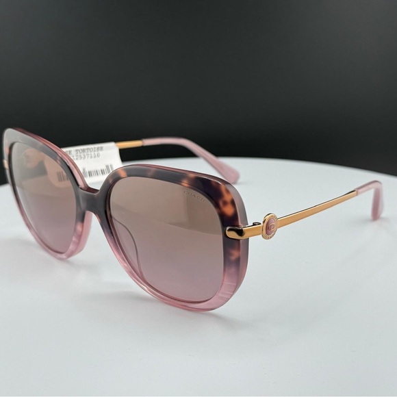 COACH HC 8320 56505M ROSE HAVANA GRADIENT AUTHENTIC FRAMES SUNGLASSES 55-17. NEW - Picture 4 of 12